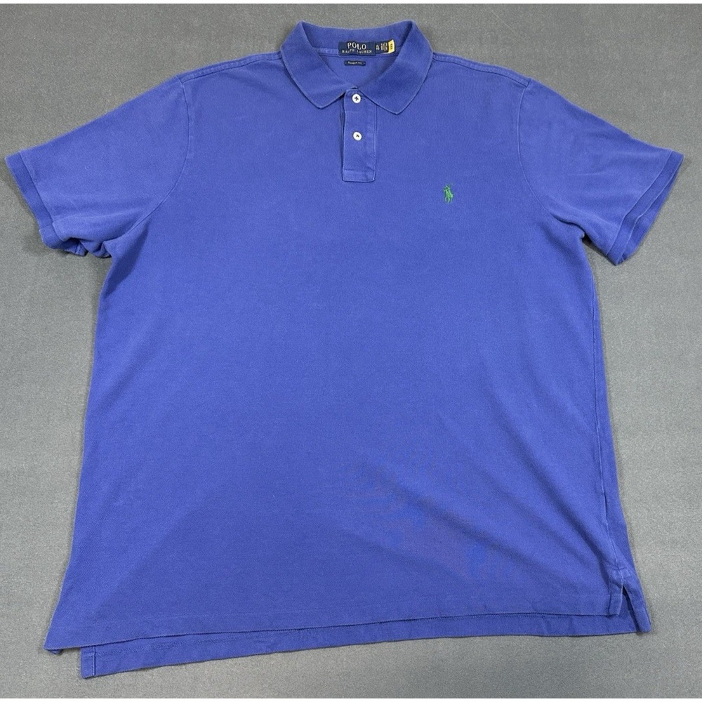 Ralph Lauren Polo Shirt Mens Size XL Blue Short Sleeve Classic Fit Pony Preppy